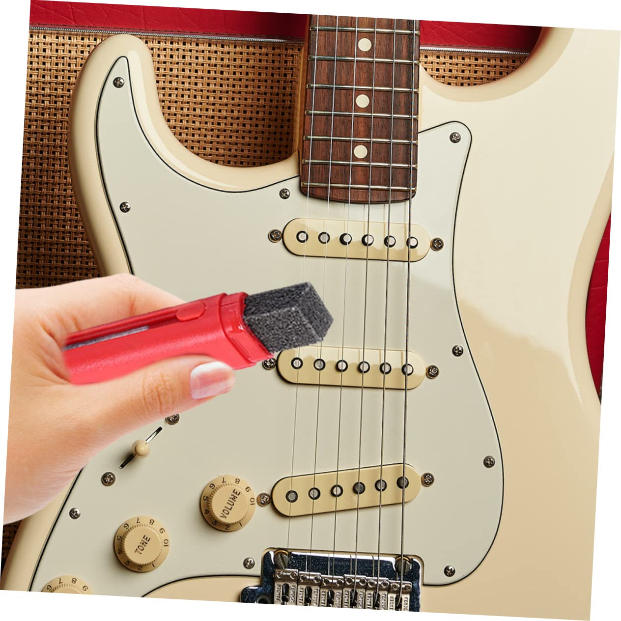 Toyvian 5pezzi Pulitore Per Corde Di Chitarra Riutilizzabile Strumento Di Pulizia Per Strumenti Musicali Tono Brillante Delle Corde Facile Da Trasportare e Utilizzare Con La Chitarra