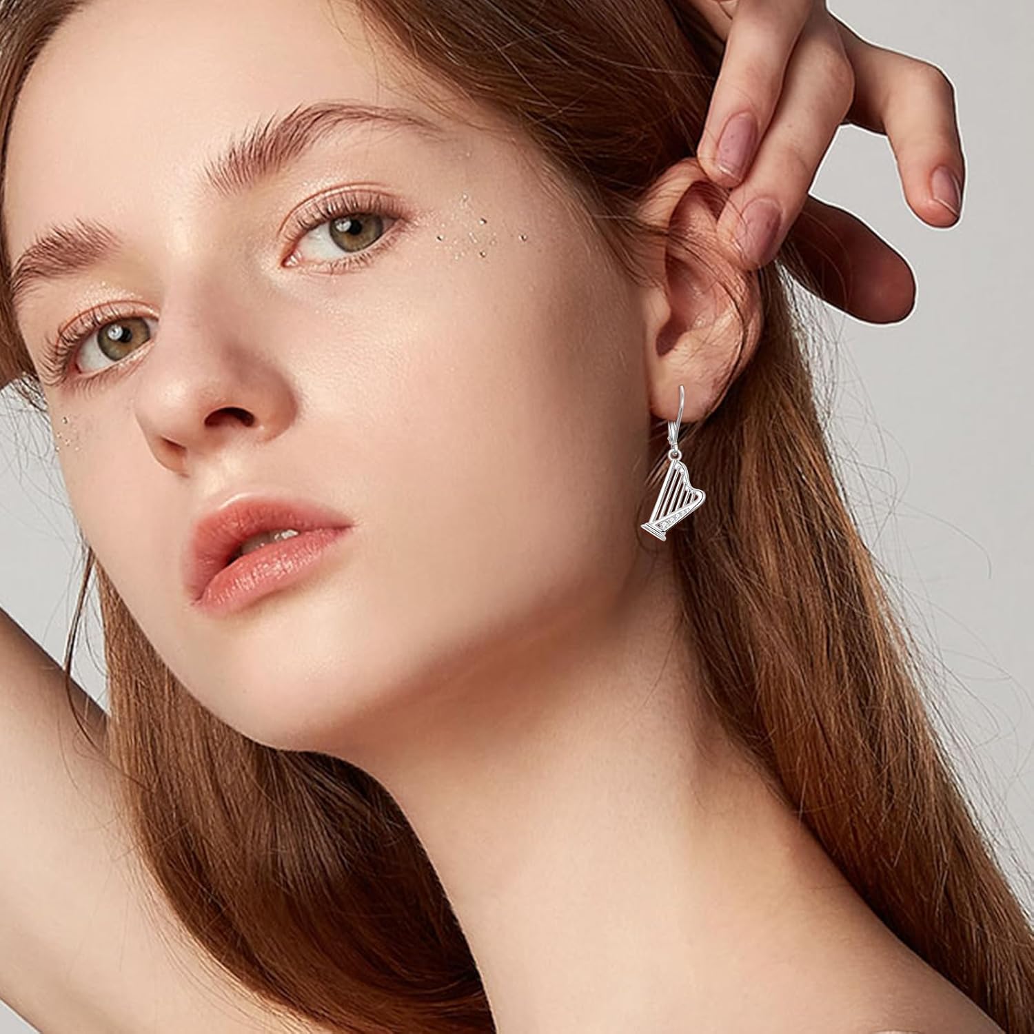 Music Note Drop Earrings 925 Sterling Silver Treble Note, Semiquaver, Flute, Harp Symbol Musical Jewelry Gifts for Teacher Musician Students Music Lovers - Image 3