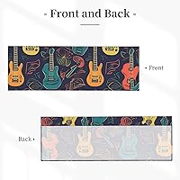 Vista 3 de Valances for Windows Kitchen Valance Curtains 54 x 18 Inch Guitarra Pattern Curtain Valance Rod Pocket Window Valances Blocking Light Short Curtain