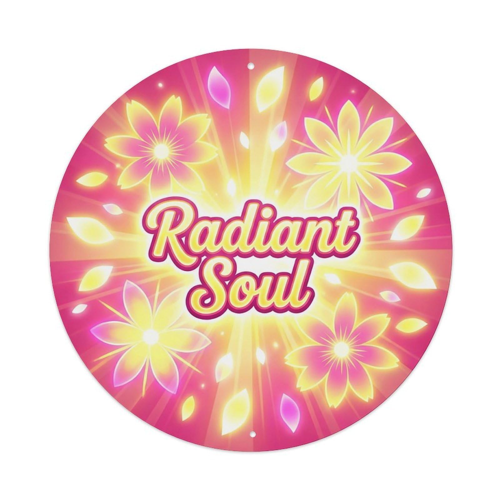 Vibrant She Shed Floral Radiant Soul Metal Tin Sign