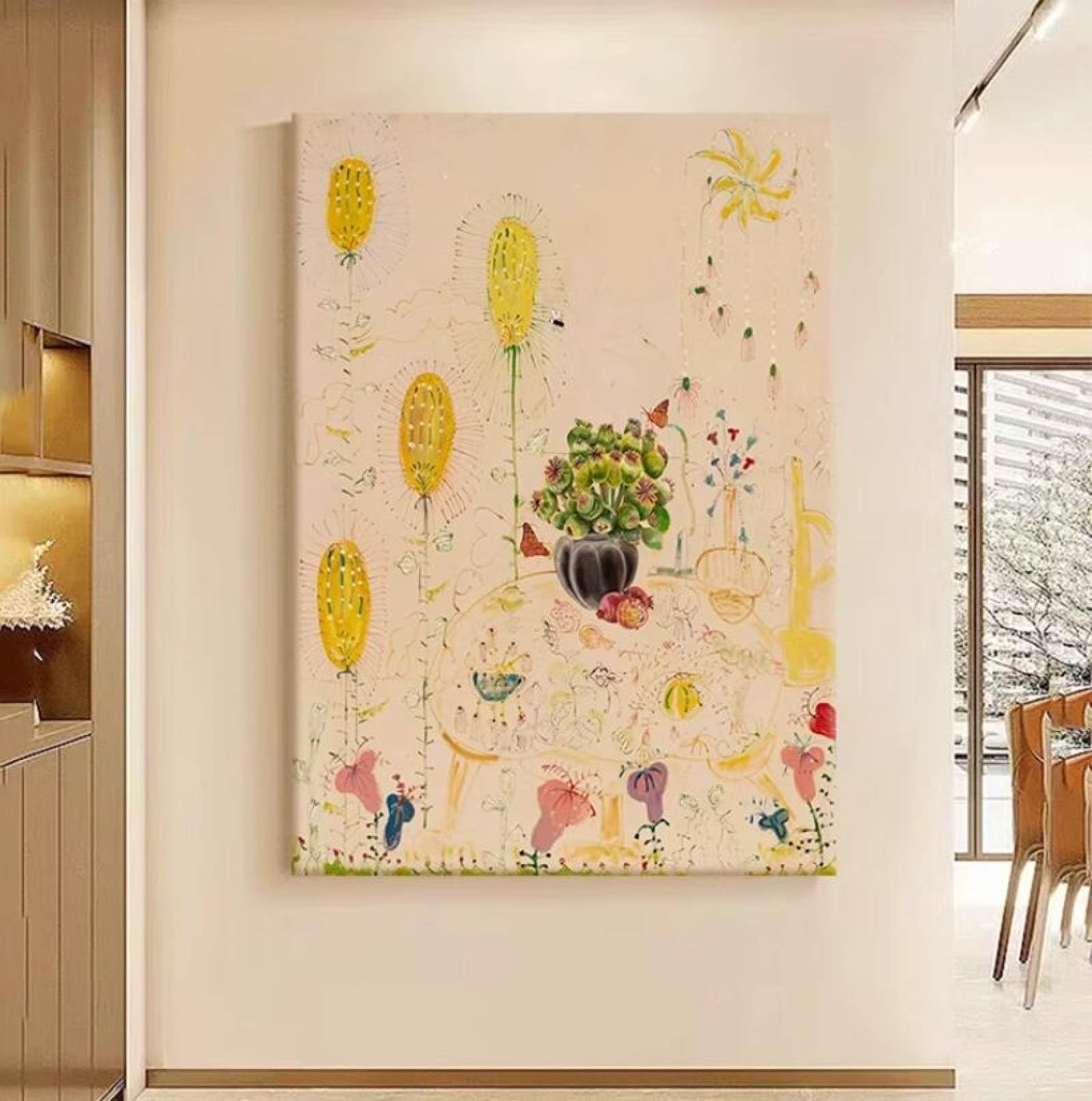 Peinture à l'huile sur toile cadeau idéal pour pendaison de crémaillère