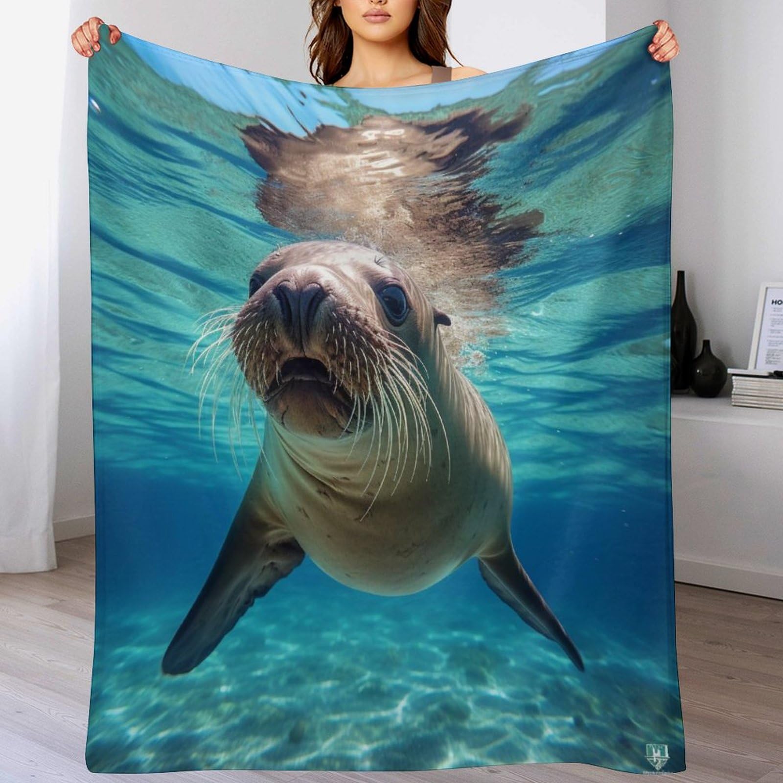 Couverture polaire phoque contre le froid : plaid en flanelle douce pour lit et canapé