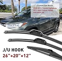 Vista 18 de 21"+19" Premium Windshield Wiper Blades All-Season Durable Stable and Quiet Silicone Wiper Blade Fit for Volkswagen Golf 1993-2006,Honda civic