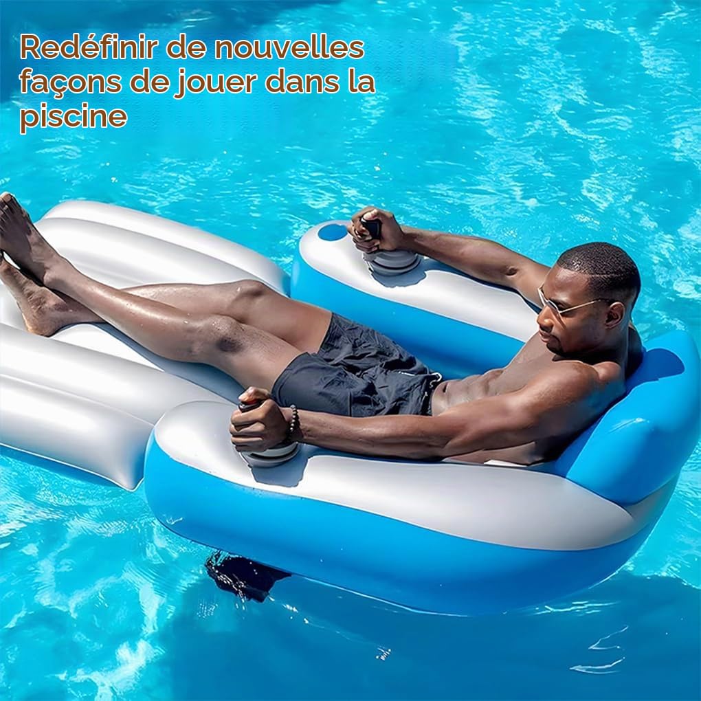 Vivez Une expérience de avec Le Fauteuil Flottant électrique, Le Matelas de Piscine motorisé Gonflable et Le transat motorisé équipé d'une Tige