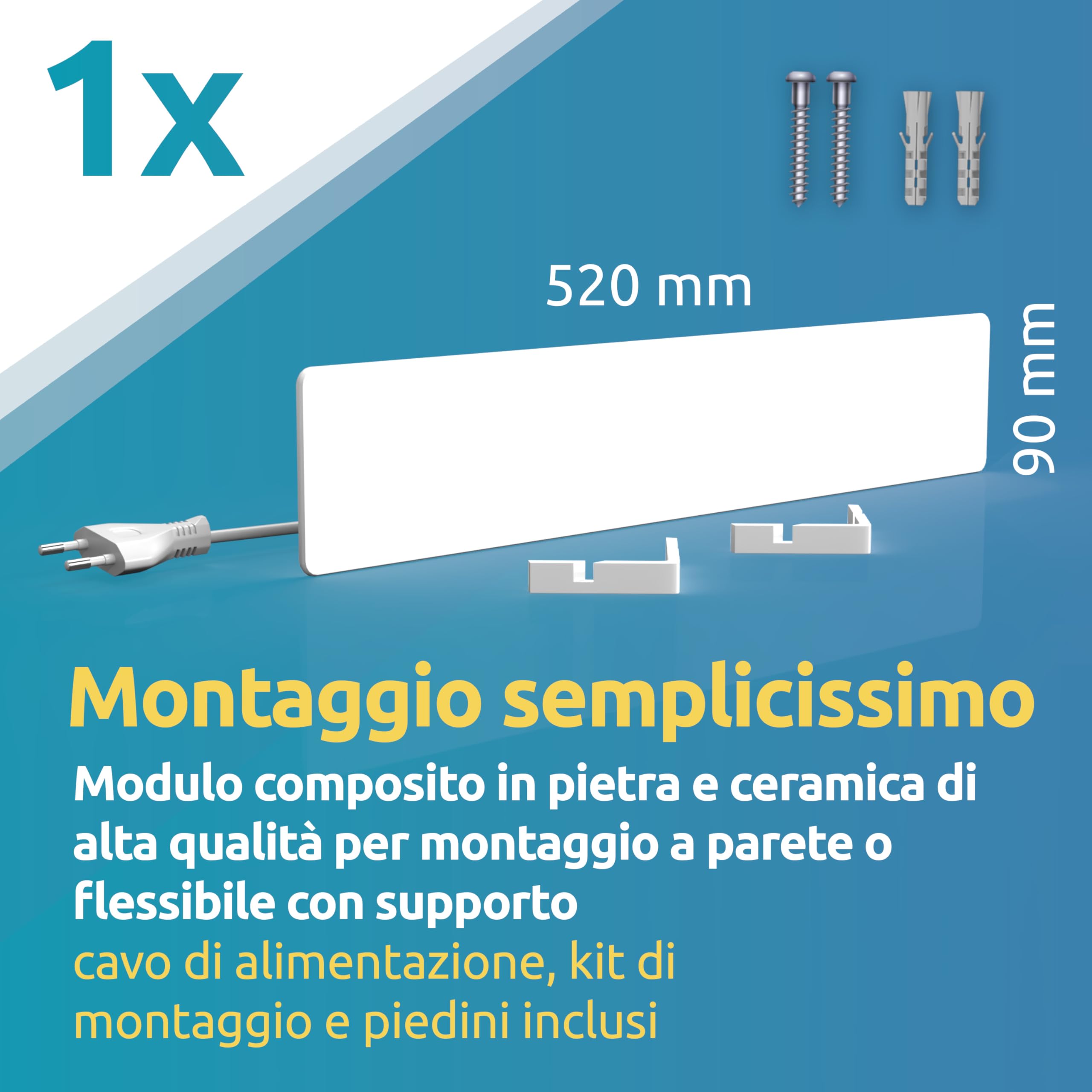 Deumidificatore casa - per muro interni - Alternativa efficace allo spray anti muffa - Blocca la muffa in ogni stanza permanente- Senza prodotti chimici