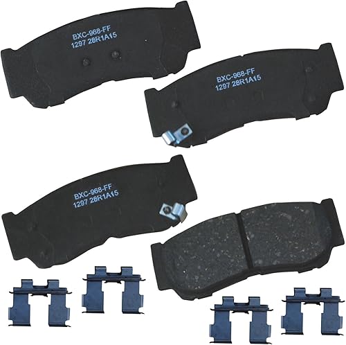 Miniatura 296 de Bendix Pastillas de freno traseras de cerámica Premium SBC1100 para Nissan Frontier 2024-2005, Xterra 2015-2005, Suzuki Equator 2012-2009