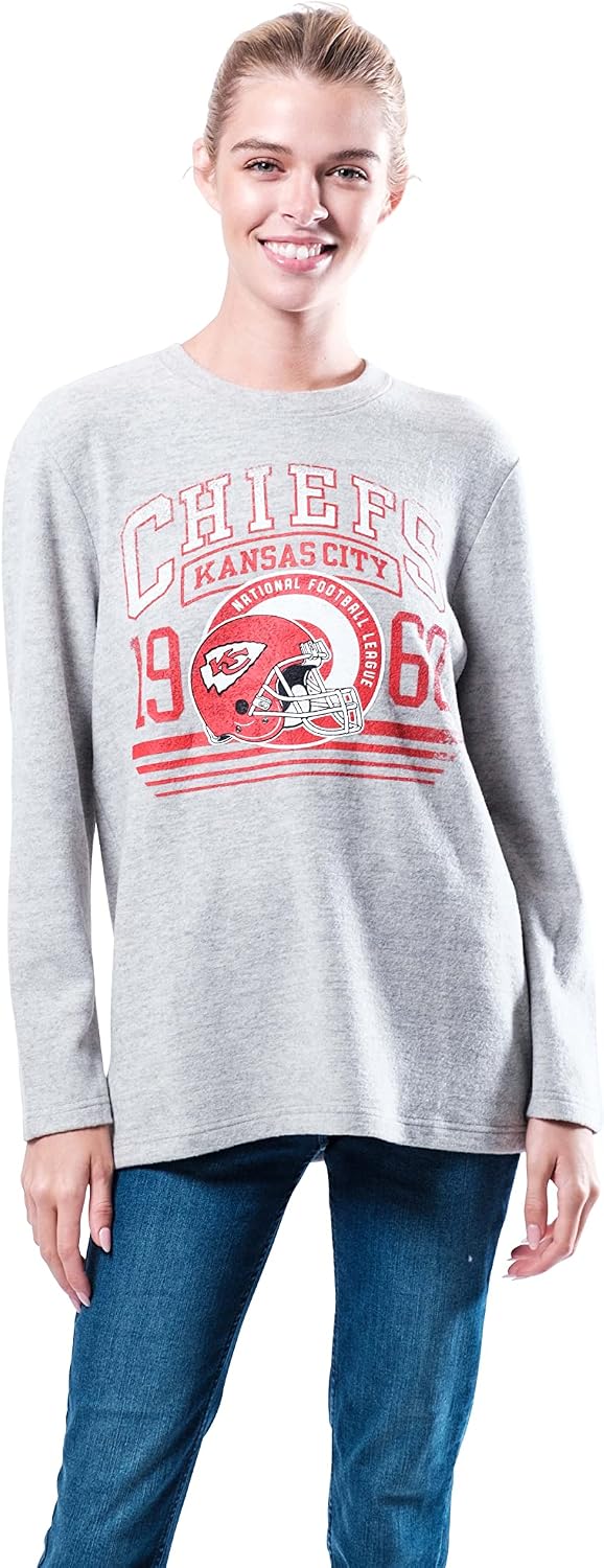 Ultra Game Women's NFL Official Super Soft Sleepwear Lounge Shirt