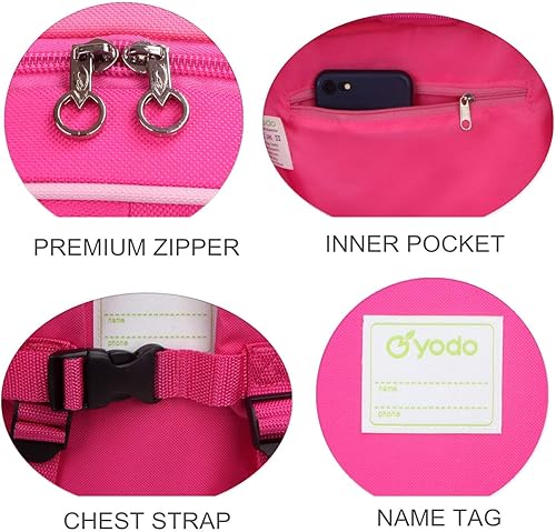 Miniatura 6 de Yodo Mochila escolar para niños pequeños, etiqueta con nombre y correa para el pecho