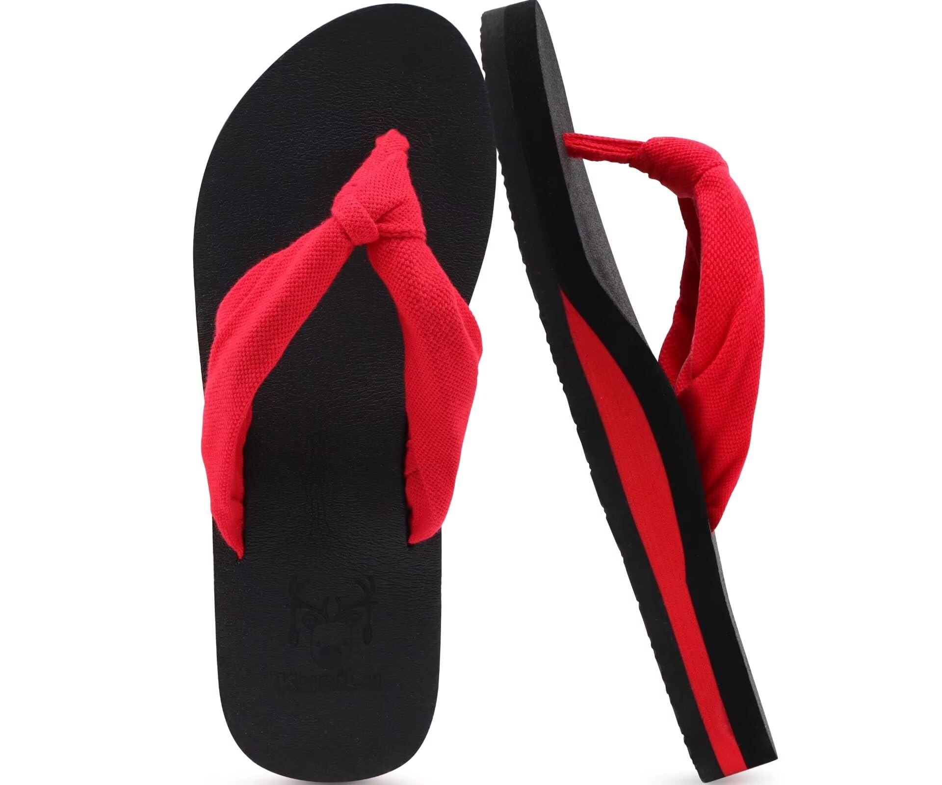 KuaiLu Flip Flops for Women with Arch Support Yoga Mat Comfortable Summer Beach Walking Thong Cushion Sandals Slip On Indoor Outdoor