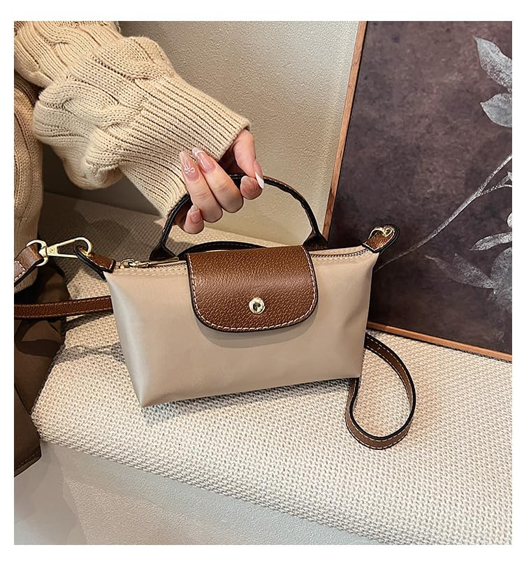 Women's Vintage Nylon Handbag – Elegant Soft Shoulder Bag with Crossbody Strap Lightweight Purse for Casual Daily Use4