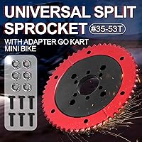 Vista 2 de Piñón dividido universal de cadena 35 de 53T con adaptador para Predator 212cc 196cc 79cc Go Kart Mini Bike CT200U-EX CT200U BT200X CT100U MB200