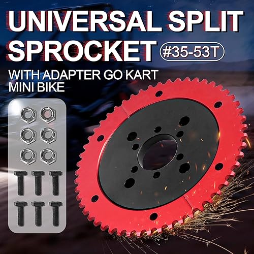 Miniatura 2 de Piñón dividido universal de cadena 35 de 53T con adaptador para Predator 212cc 196cc 79cc Go Kart Mini Bike CT200U-EX CT200U BT200X CT100U MB200