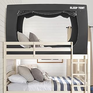 Bunk Twin Size Bed Tent Bed Canopy Breathable 99% Blackout Sleeping Canopy for Adults