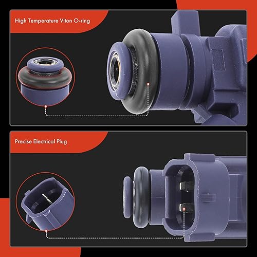 Miniatura 7 de A-Premium Inyectores de combustible compatibles con Nissan Pathfinder 2001-2004, Maxima 2000-2001, 350Z 2003-2004, FX35/G35 2003-2004, I30