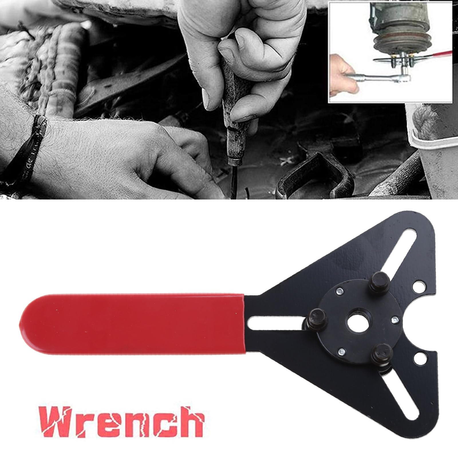 QIXIAMO Air-Conditioning Compressor Wrench Wrench Steel Remover Tool Air Conditioning Tool