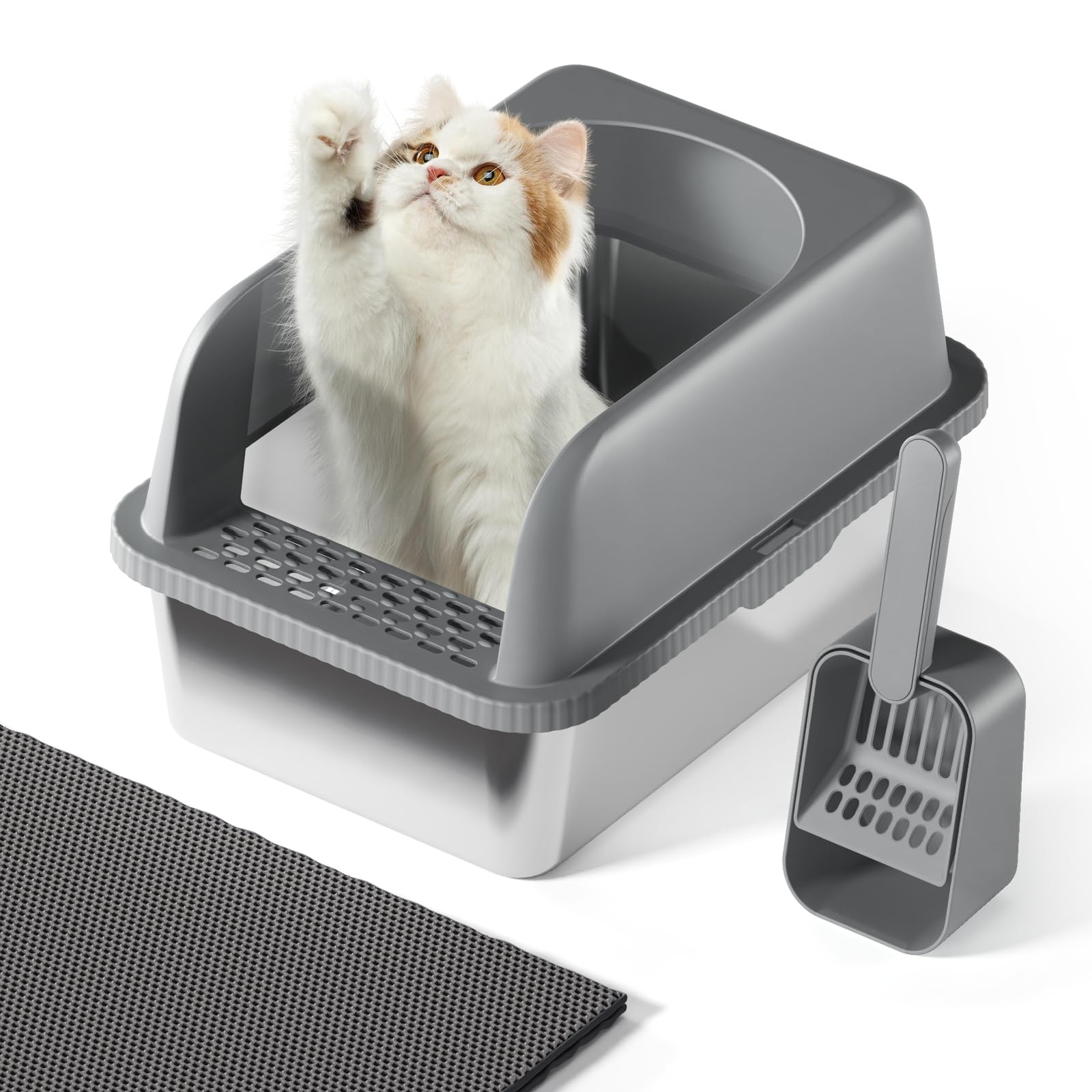 FYLICA Stainless Steel Cat Litter Box
