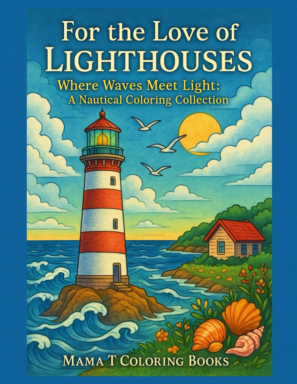 For the Love of Lighthouses: Where Waves Meet Light – A Nautical Coloring Collection (Mama T Adult Coloring Books: A Collection of Artful Escapes)