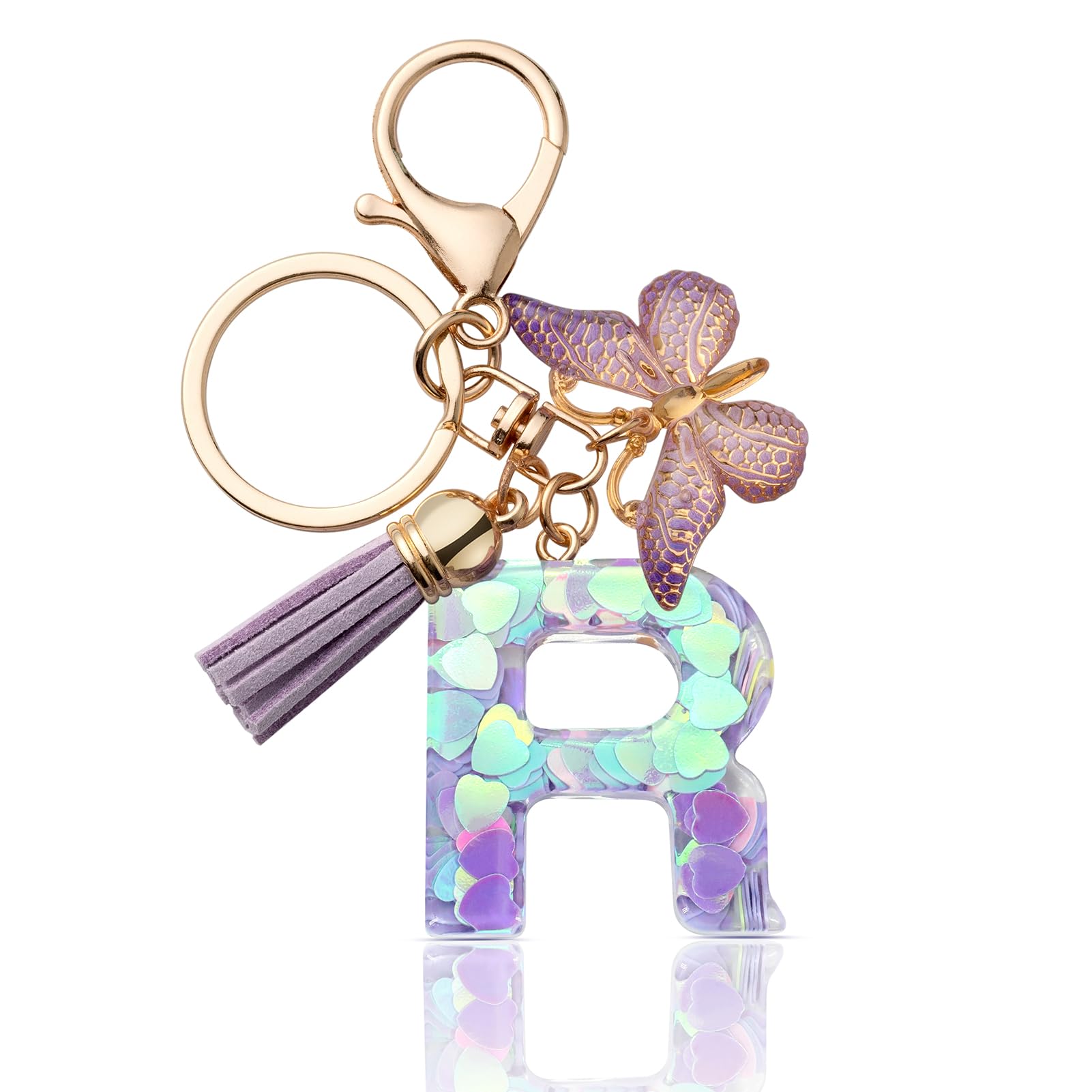 CHUQING Schlüsselanhänger Buchstabe Mädchen Schlüsselanhänger mit Anfangsbuchstaben Anhänger Schlüssel Letter Keychain für Frauen Damen