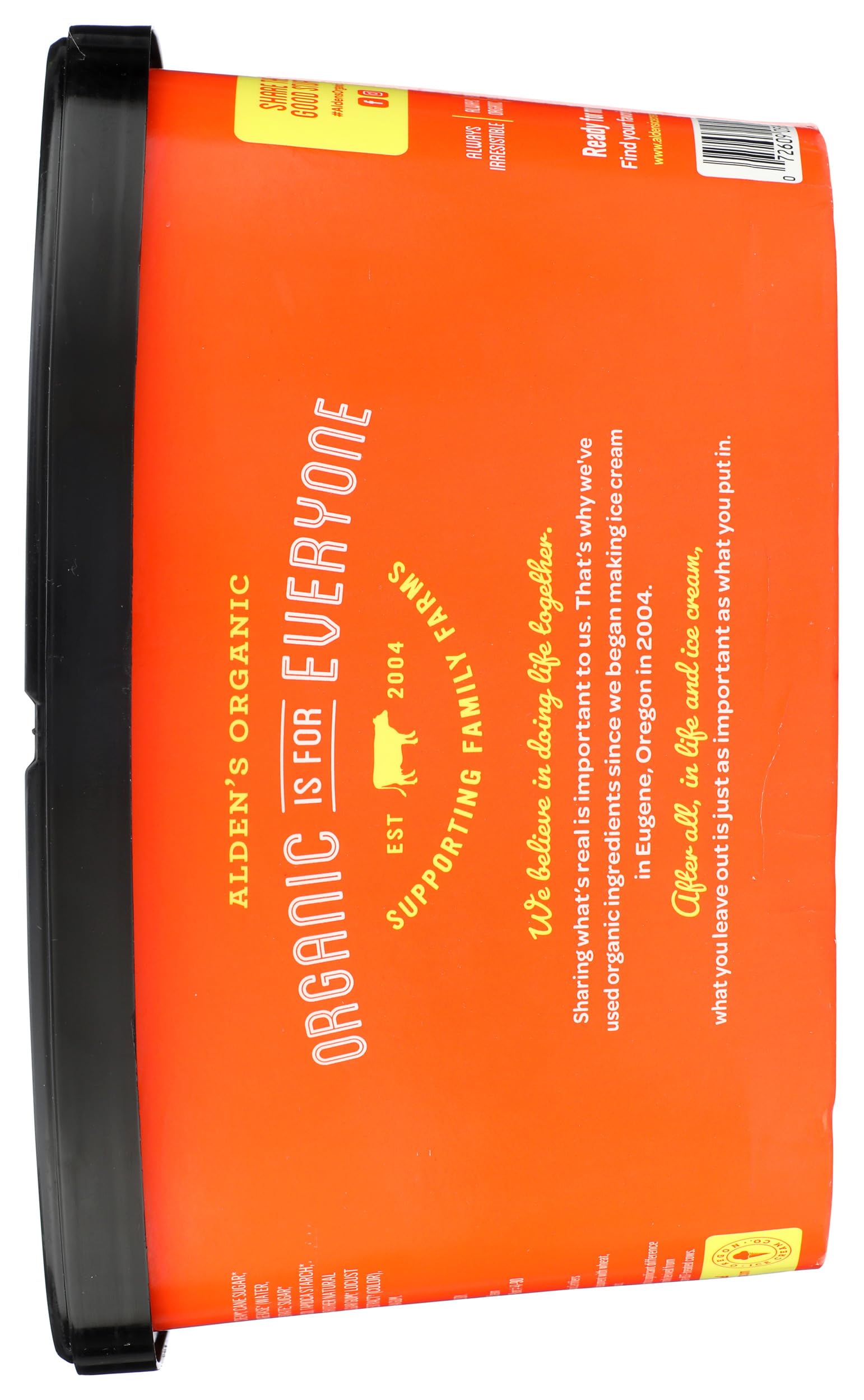 Aldens Organic Orange Cream Ice Cream 1 5 Qt — view 6