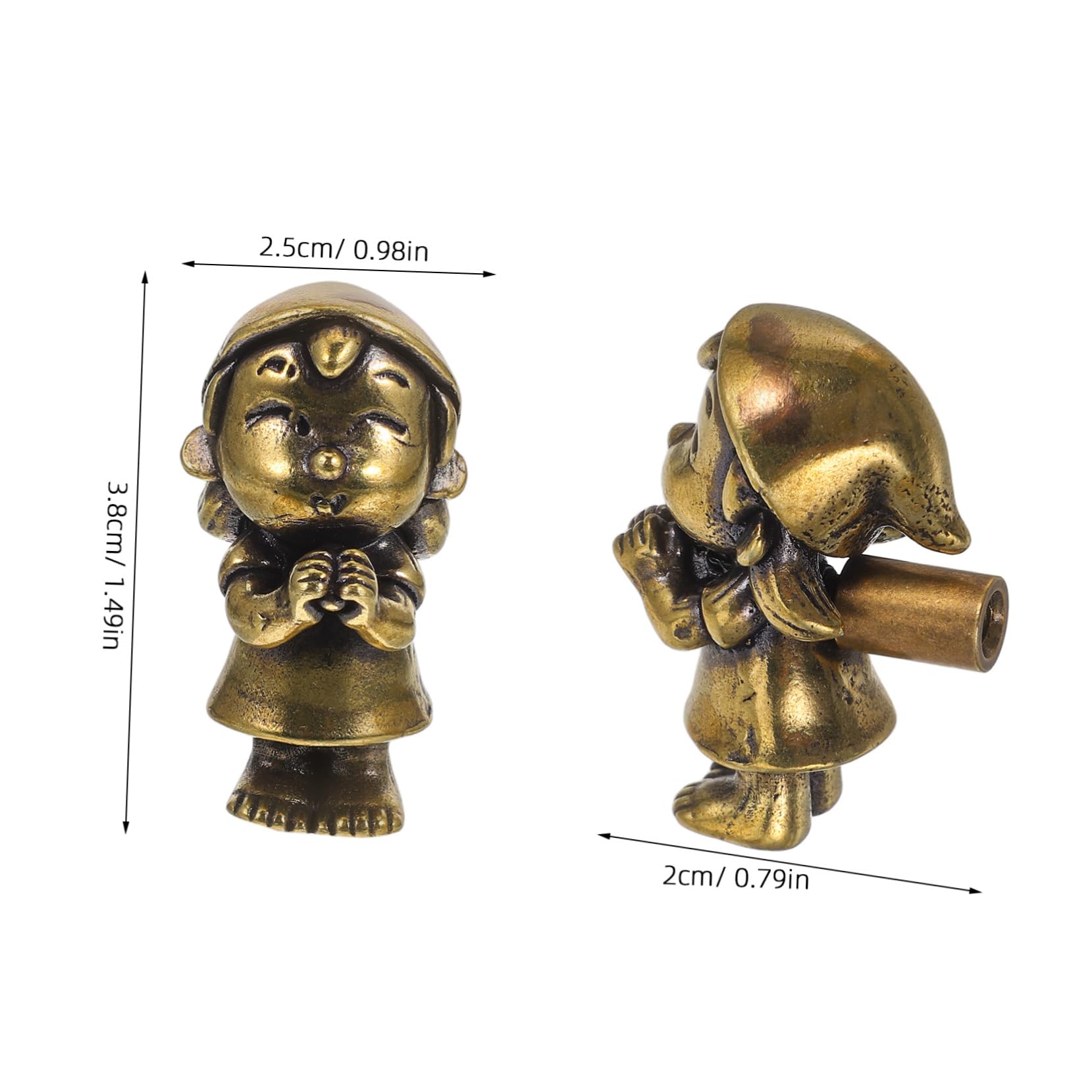 OSALADI Cute Praying Girl Brass Knob Ideal for Kids' Dresser Nursery and Dollhouse Vintage Style Decorative Hardware for Cabinets and Drawers