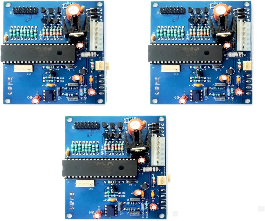 TDM 12p Digital Weighing Scale PCB Circuit Board, 6V Electronic Weighing Machine, 5 Kg to 1 Ton Capacity, Blue, Mini Form Factor, LED Display (3 Quantity)