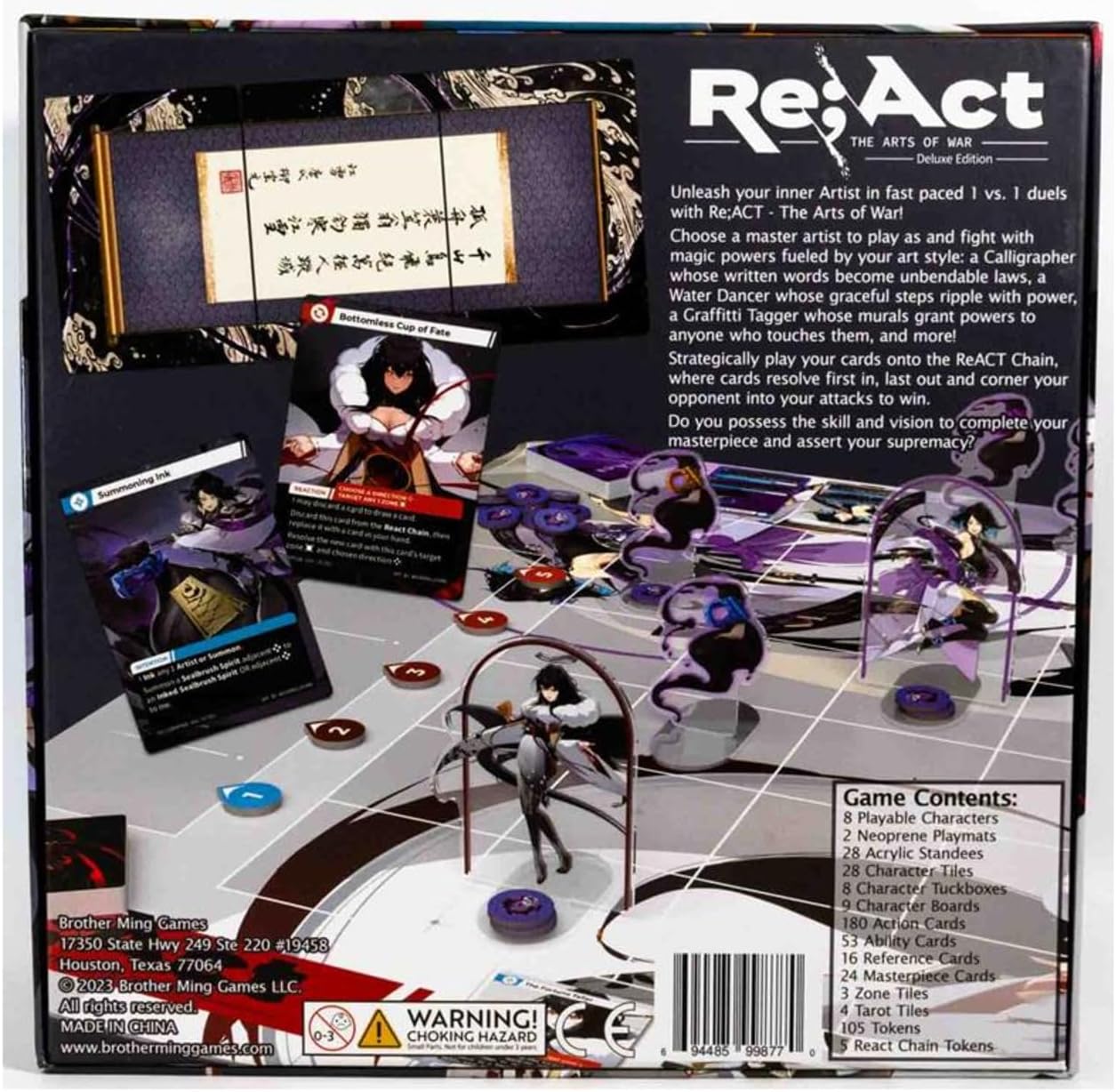 Re;ACT - The Arts of War - Board Game for 2 Players | 15-30 Mins Playtime | Original Anime Manga Artstyle | 1 vs 1 Fighting Dueling Card Game (Deluxe Edition)