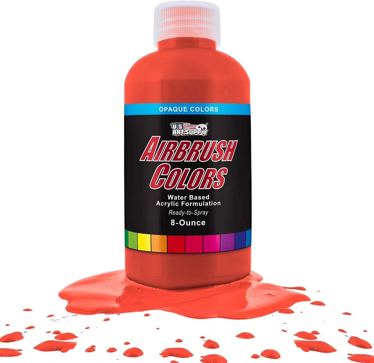 US Art Supply Vermillion Red Opaque Acrylic Airbrush Paint 8 oz. Arts, Crafts & Sewing