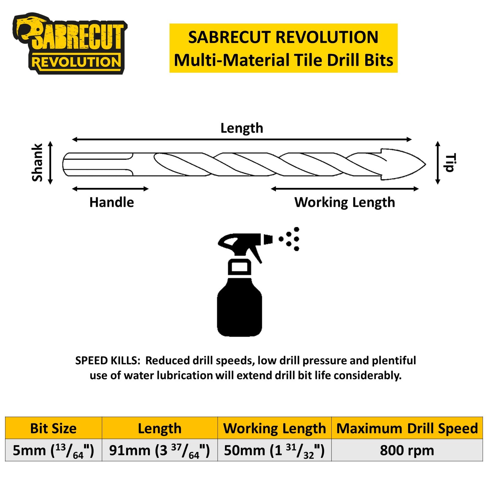 Punte Per Marmo Punte Da Trapano SabreCut Per Piastrelle Multi - Foto 10