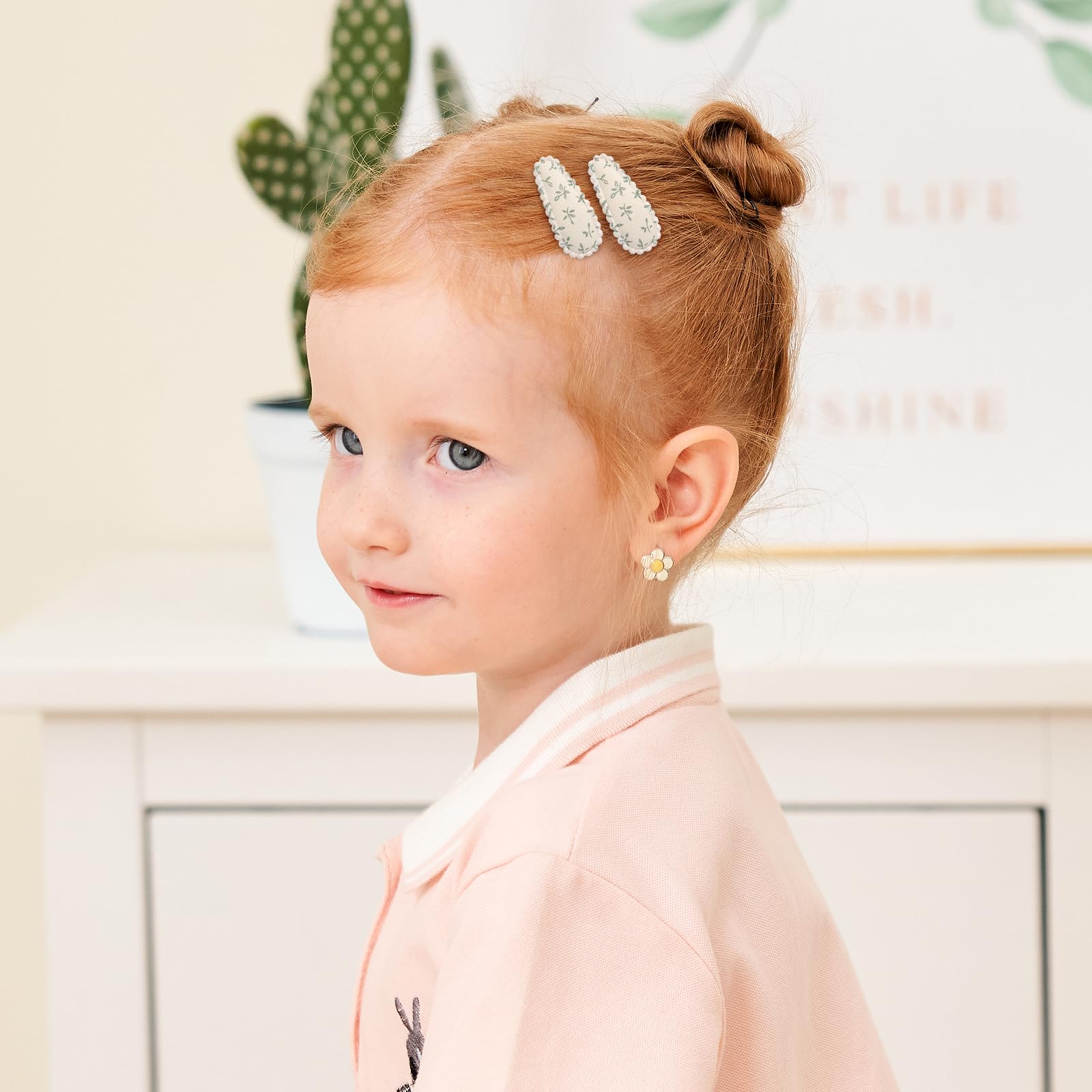 20 PCS barrettes à cheveux et pinces à cheveux pour bébé fille à imprimé floral de 1,5 pouces - Barrettes antidérapantes et accessoires de cheveux pour bébé - Cheveux fins