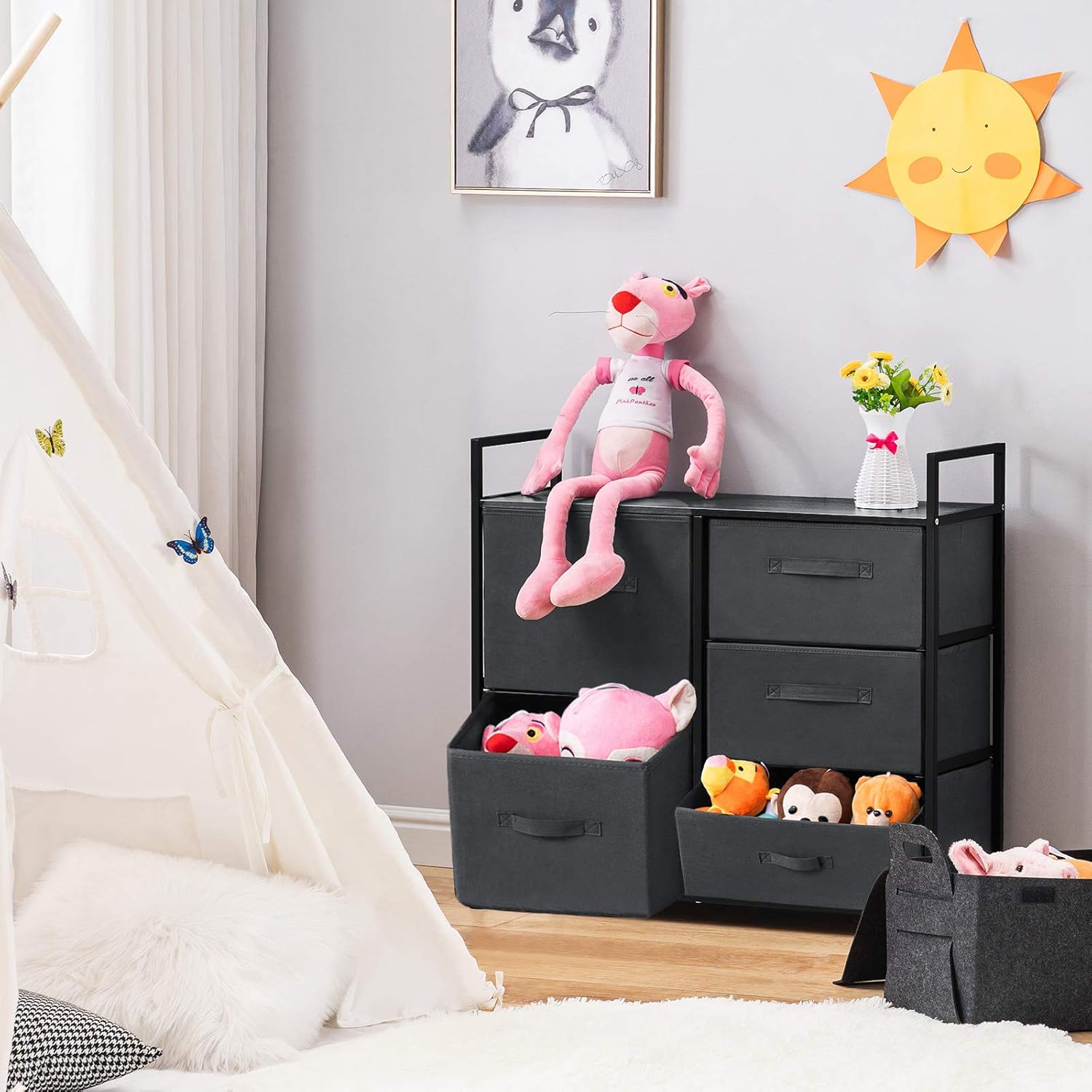 Buу 1 gеt 1 APICIZON Storage Drawer Dresser Organizer Unit, Fabric Dresser Tower with 5 Drawers, Closet & Nursery Organizer Steel Frame Cabinet for Hallway, Bedroom, Living Room Bеѕt Cуbеr Dеаlѕ 🔥 APICIZON Storage Drawer Dresser Organizer Unit, Fabric Dresser Tower with 5 Drawers, Closet & Nursery Organizer Steel Frame Cabinet for Hallway, Bedroom, Living Room