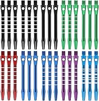 Vista 1 de KALIONE Paquete de 30 ejes de dardos, ejes de dardos multicolor para punta de acero, accesorios de dardos de rosca de aluminio 2BA, kit de repuesto