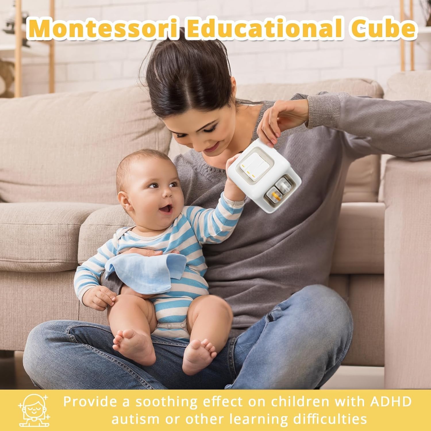 Busy Cube Toy for 1 Year Old Boy, Montessori Toys for 1+ Year Old, Travel Sensory Toys for Toddlers 1-3, Learning Fine Motor Skills| 1st Birthday Gifts 6 9 12 Months Baby image 2