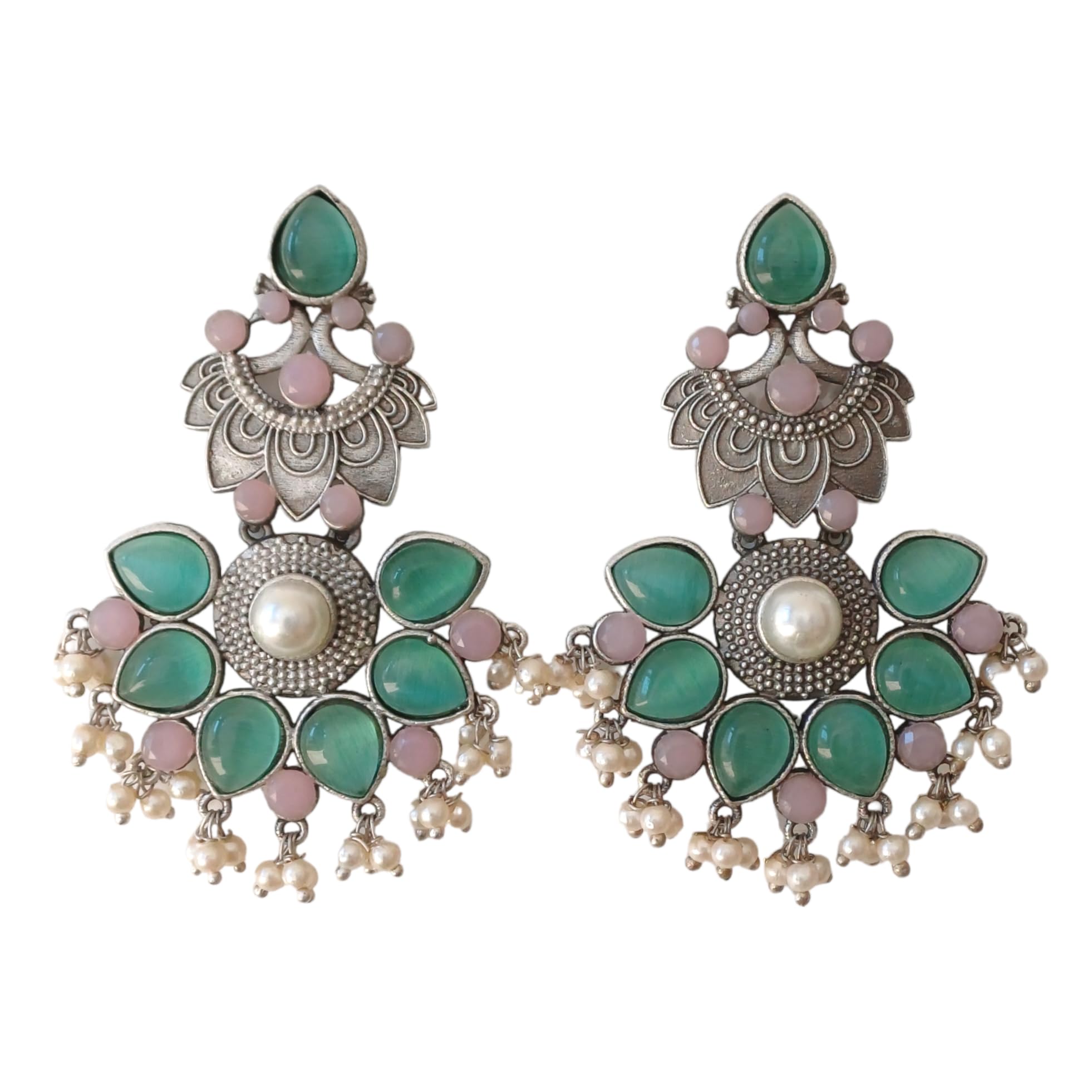 JEWILLEY Silver Replica Jhumka Earrings for Women & Girls | Light Weight German Silver Plated Chandbali Earrings | Accessories Jewellery | Traditional Jhumka Birthday & Anniversary Gift (B0D2NSY1R2) Amazon Price History, Amazon Price Tracker