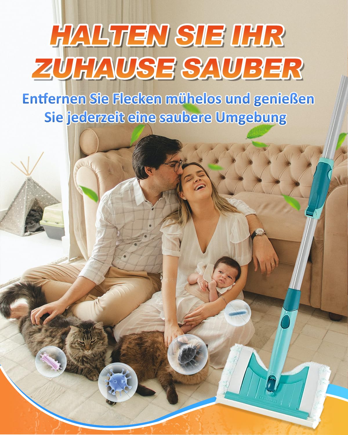 zestaw 2 zamiennych poszewek do myjki łazienkowej Bath Cleaner Micro Duo Telescope, mop do armatury, poszewka na mop z mikrofibry ze specjalnym włosiem, pokrowiec zastępczy do mopa