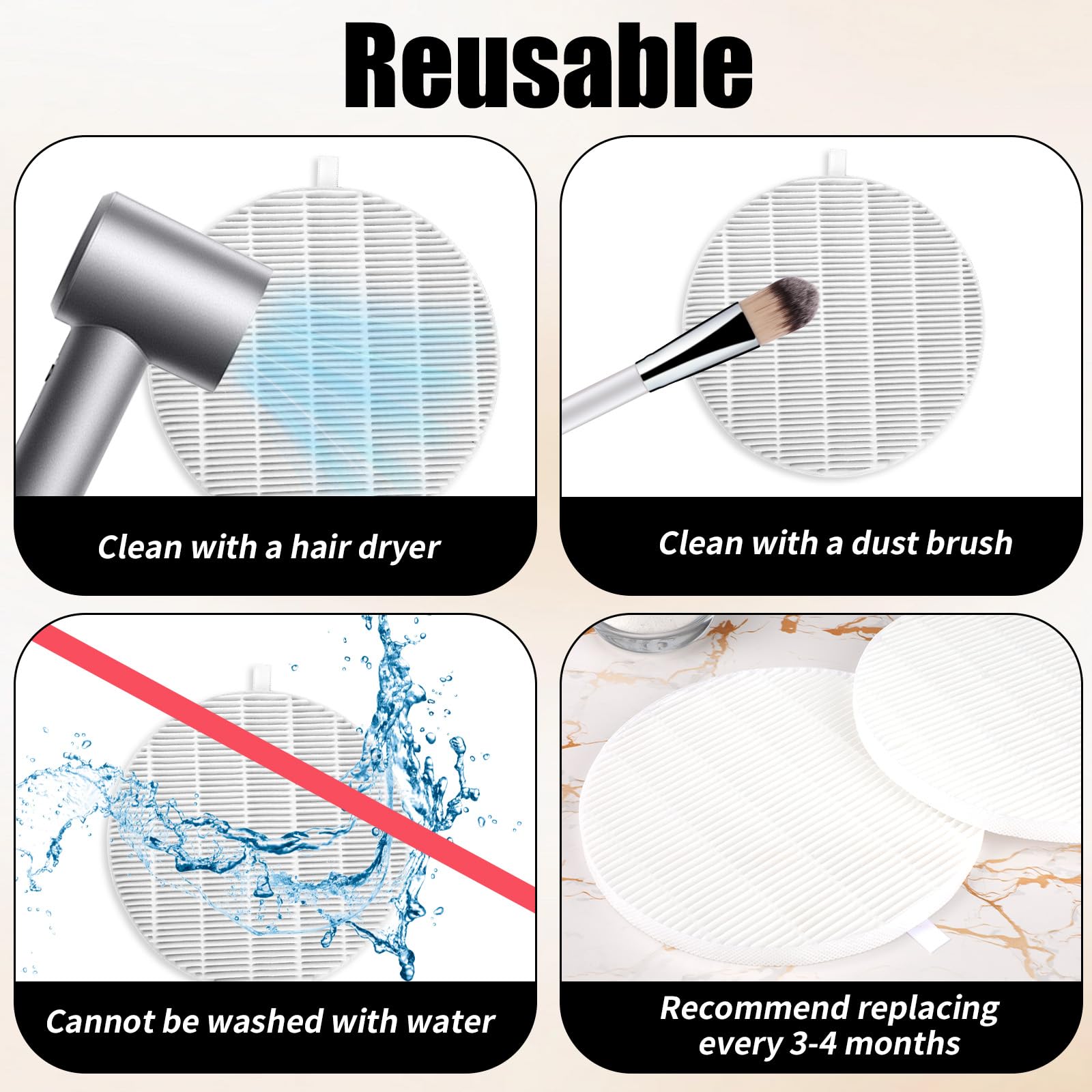 BOXOB 2pcs Nail Dust Collector Replacement Filters for MelodySusie HPro/SProR - Image 4