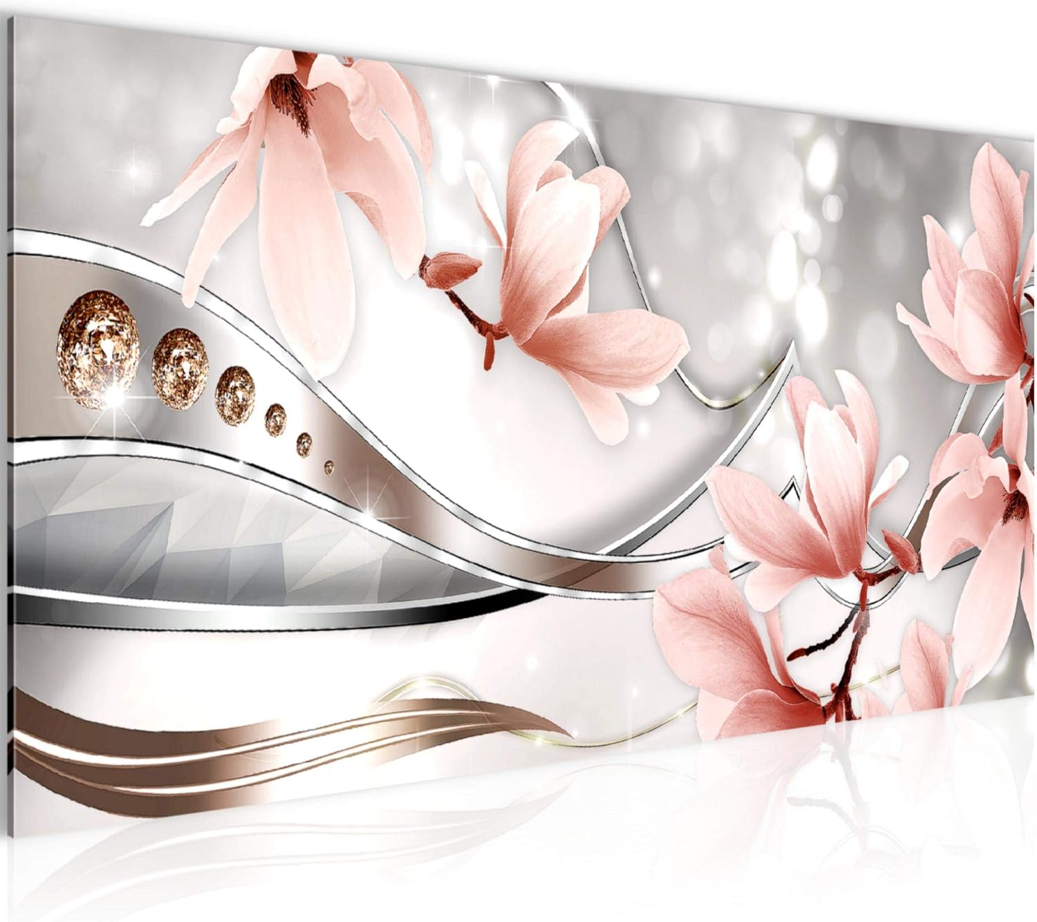 Quadro Moderno Africa Tramonto Con Giraffa Ed Elefante | Stampa Su Tela Non Tessuta | 1 Pezzo - Foto 11