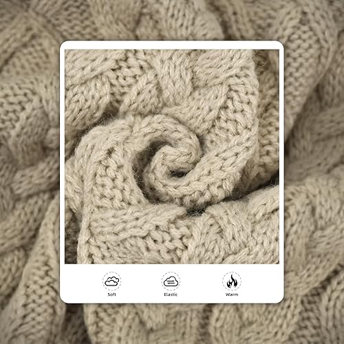 Miniatura 6 de LyssKMK Suéter clásico de punto trenzado para perro, cuello alto, para clima frío, abrigo grueso y cálido, trajes de sudadera para perros pequeños,