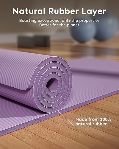 Miniatura 3 de Esterilla de yoga con correa de transporte, soporte acolchado, para entrenamientos de fitness y gimnasio