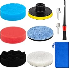 TuxFezug Polisher Buff Sponge 125mm 10-Piece Polishing Pad Felt Buff Microfiber High-Speed Finishing Pad Car Washing Set Car Polishing Glass Polishing Polishing Waxing Paint Finishing Water Stain