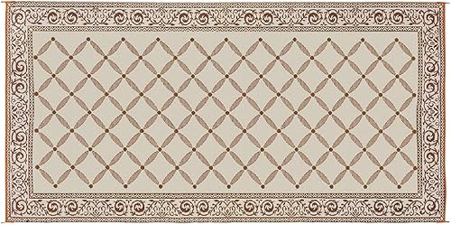 Vista 52 de Alfombrilla estilo jardín, Burgundy Borgoña/beige