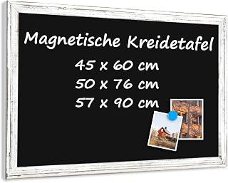Magnetische Kreidetafel mit weißem Holzrahmen Wandtafel 45x60cm