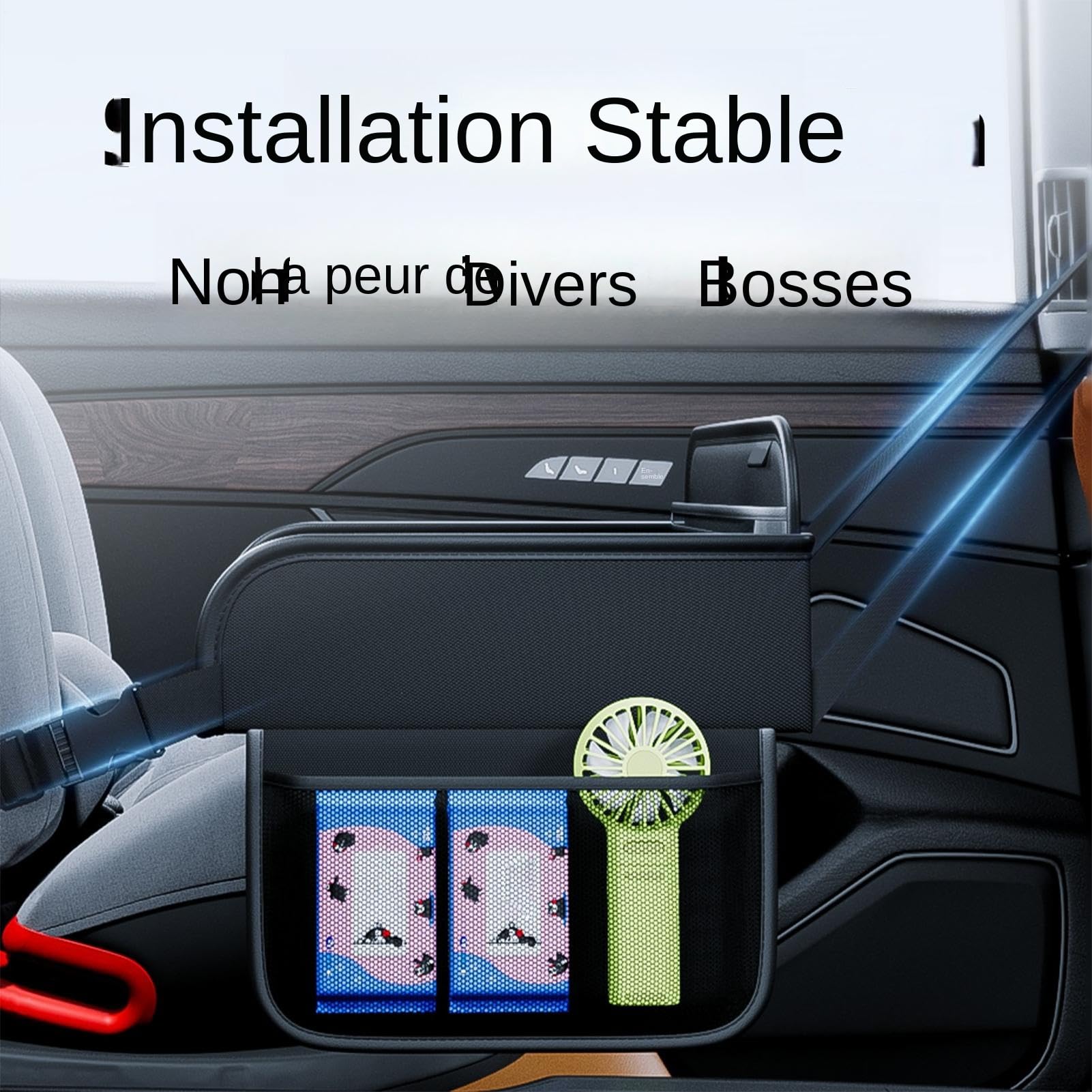 Plateau De Voiture Pour - Tablette De Voyage En Cuir PU Pour Siège Auto Enfant,Support Et Organisateur Pour Tablette, PC Portable, Tasse, Collation, Idéal Pour Bébé, Voyage, Avion, Siège