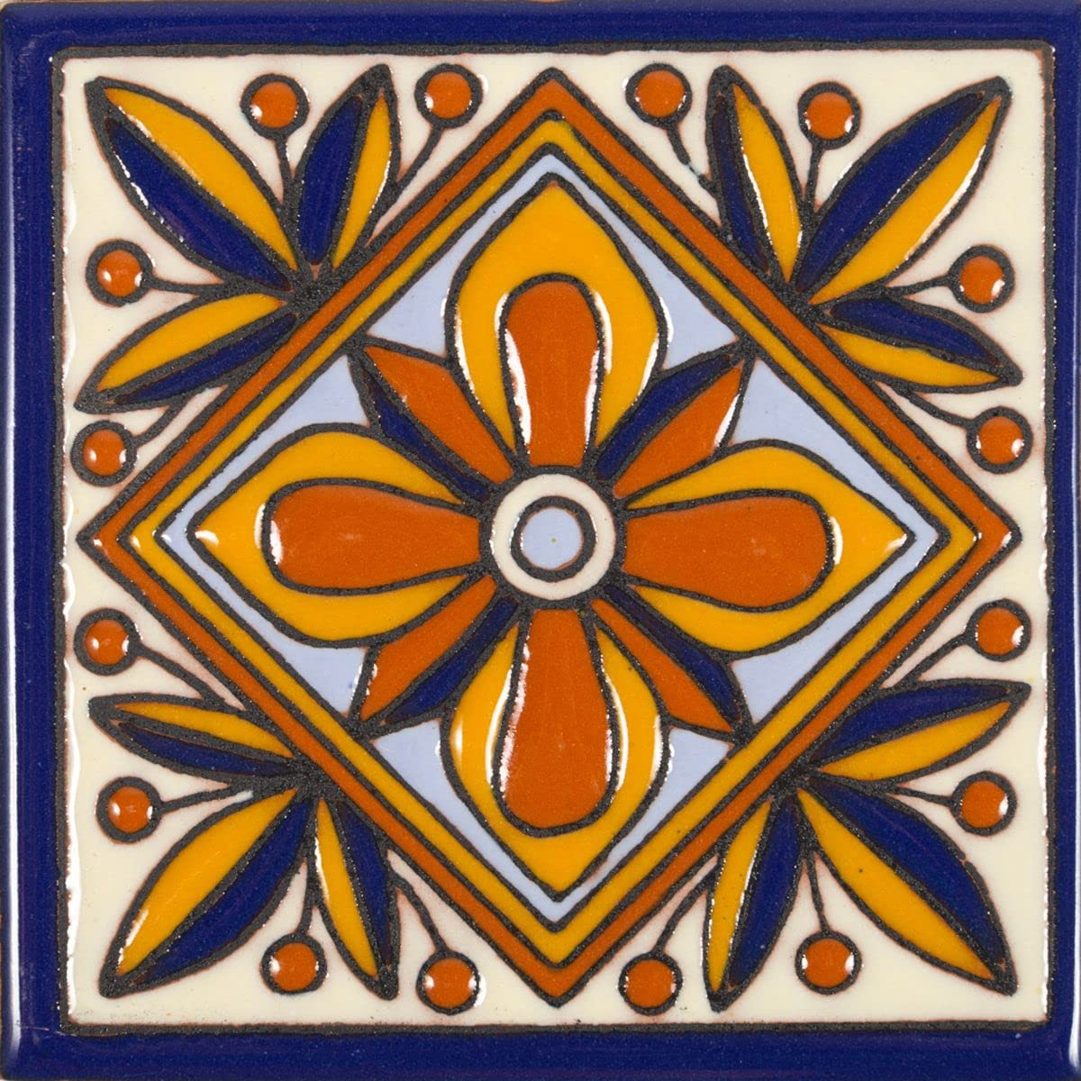 Piastrelle Mosaico Messicane Armando | Ceramiche Decorative 10.5x10.5 Cm Per Bagno, Cucina, Pareti (30 Pezzi)