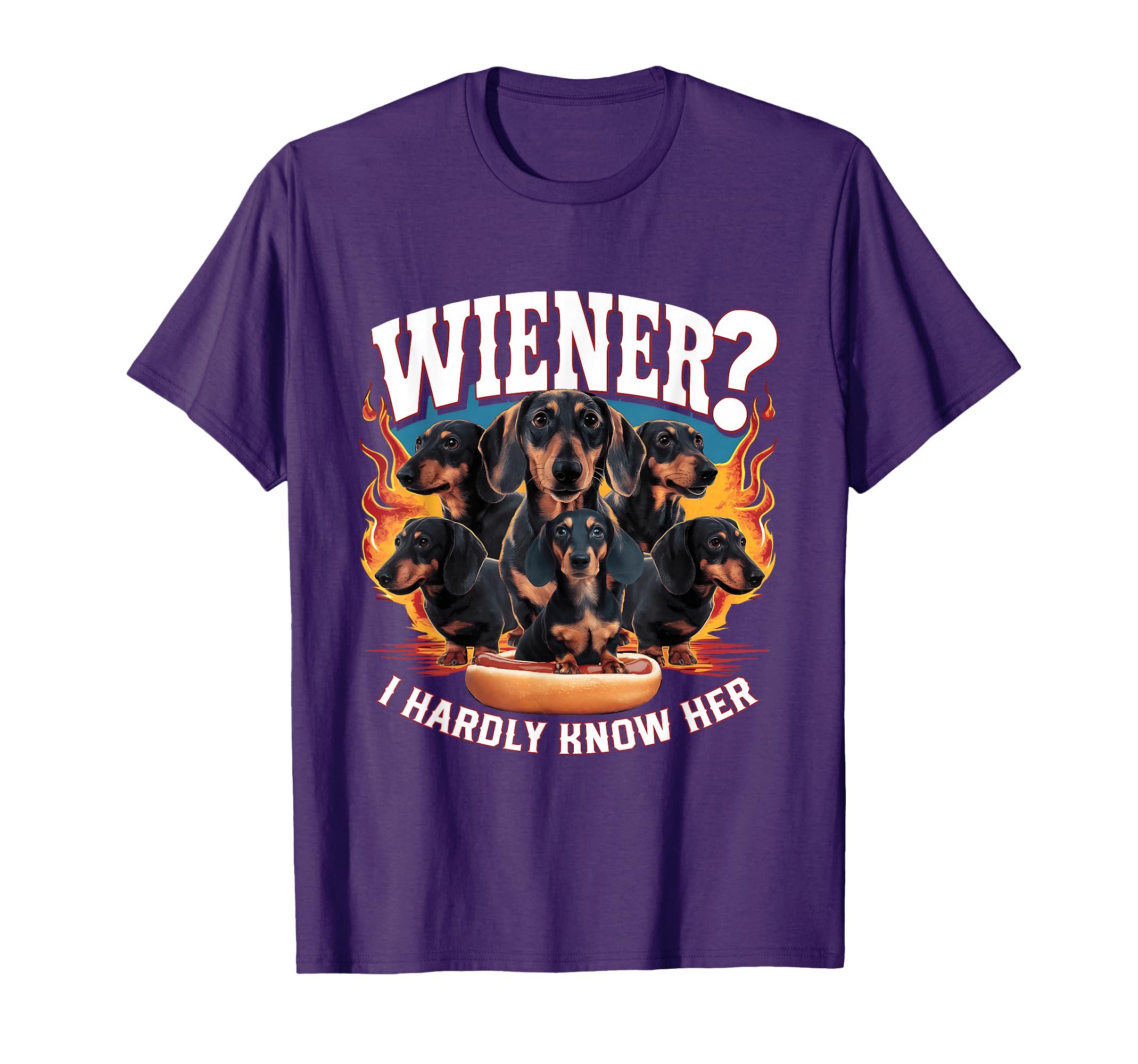 Wiener I Hardly Know Her Funny Offensive Dachshund Bootleg T-Shirt