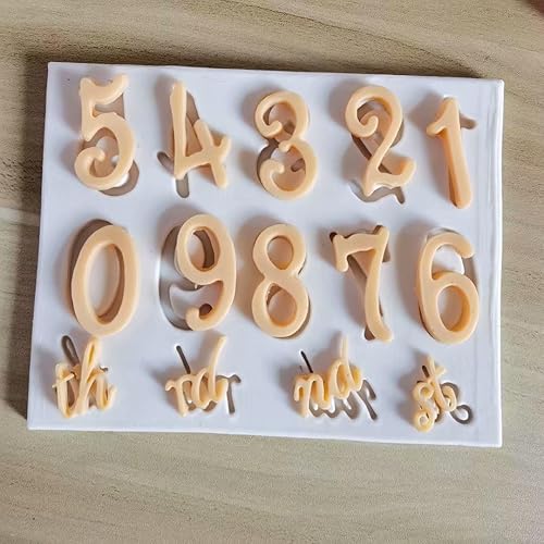 Miniatura 6 de Molde de silicona reutilizable para fondant de chocolate, molde de chocolate en relieve 3D con para decoración de pasteles de cumpleaños, horneado