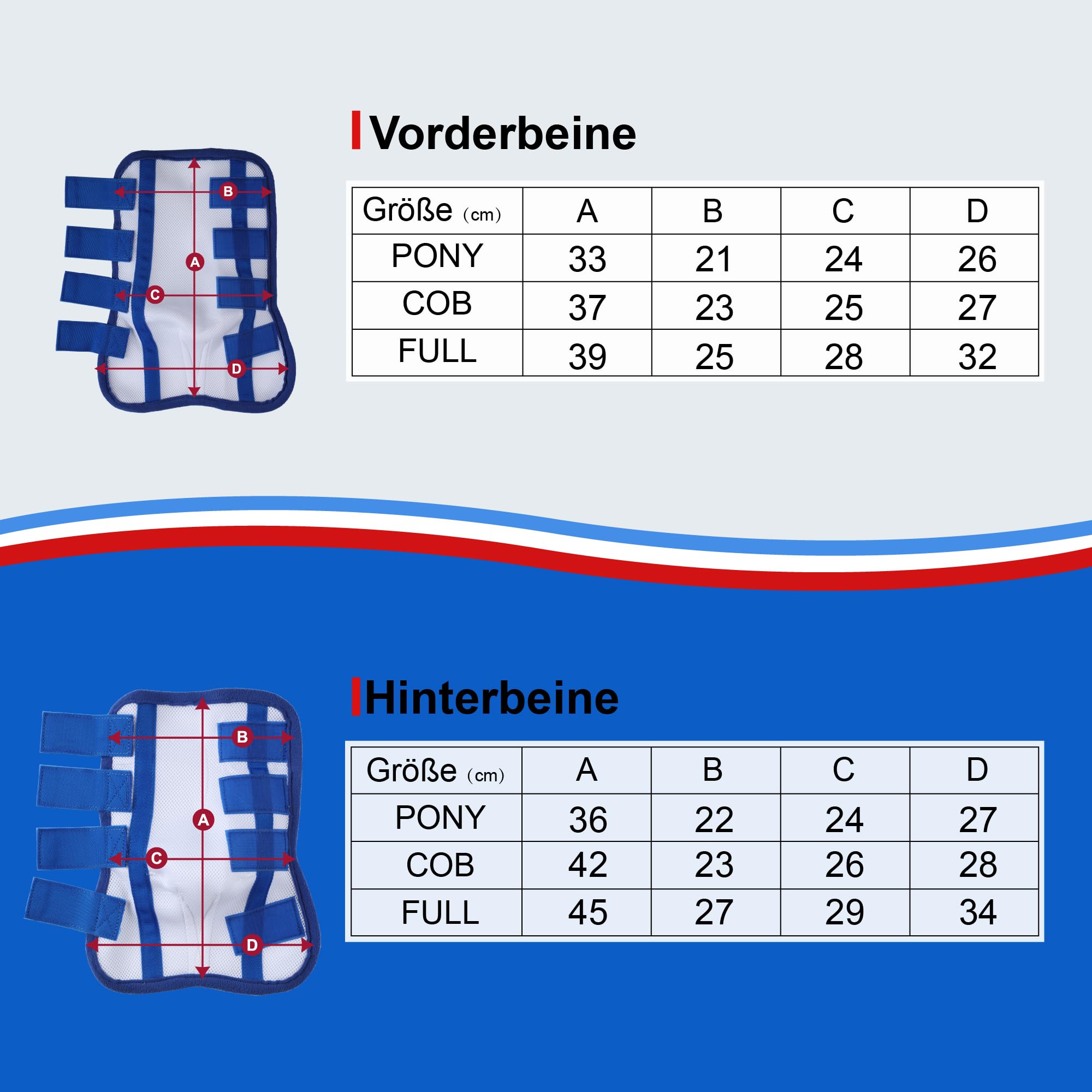 Set di 4 ghette anti-mosche per cavallo, protezione efficace contro freni e zanzare, ghette in rete traspirante, regolabili con chiusura in , per zampe anteriori e posteriori