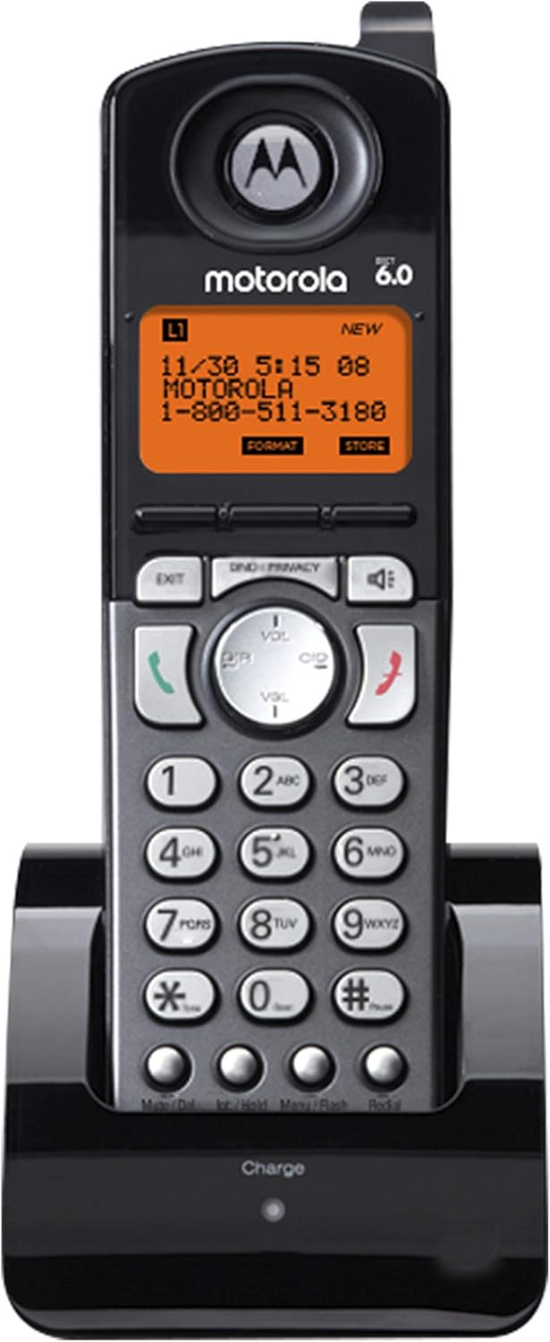 New Arrivals Motorola ML25254 2-Line Business Phone with Digital Answering System Bundle with ML25260 Corded Desk Phone, 2-Pack of ML25055 DECT 6.0 Cordless Handset, Blucoil 10' Cat5e Cable and 10 AAA Batteries