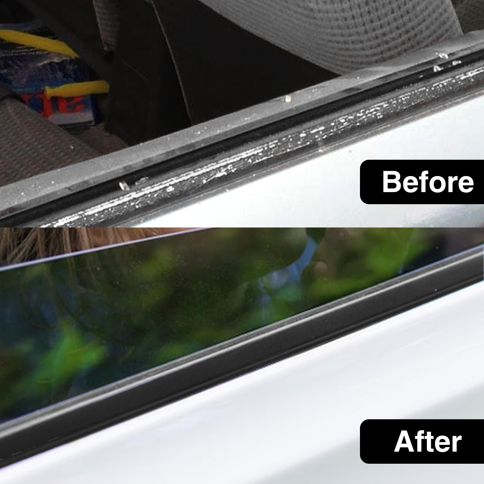 4 correas de sellado para molduras de ventana compatibles con Honda Civic de 4 puertas Sedan 2016 2017 2018 2019 2020 2021 reemplaza # 72450-TEA-T01 72410-TEA-T01 72950-TEA-T01 72911 0-TEA-TÉ 01