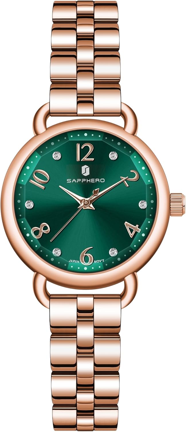 SAPPHERO Watches for Women Luxury Stainless Steel Ladies Watches Women's Bracelet Watch Small Analog 5ATM Waterproof Wrist Watch Elegant Gifts for Women