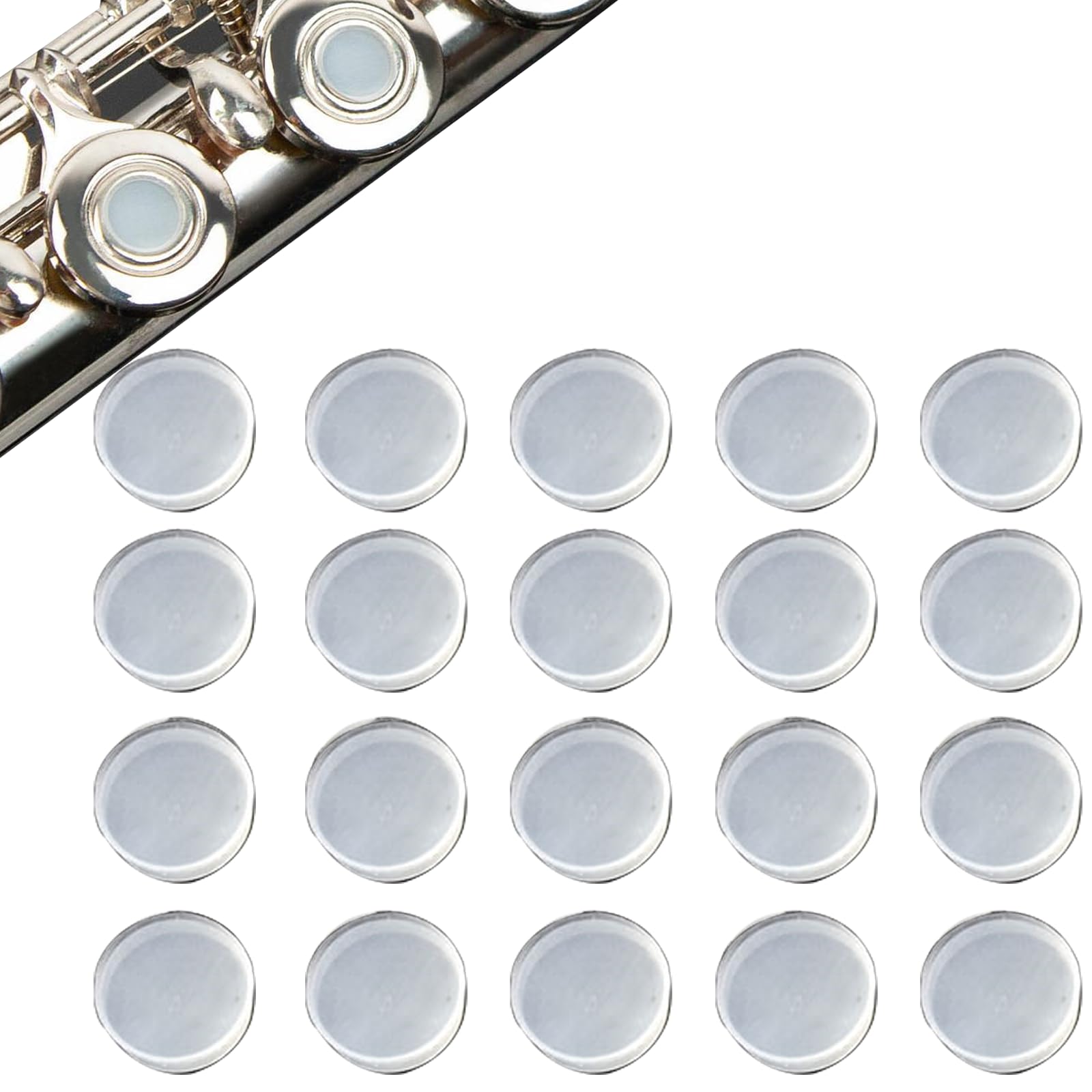 Lot de 20 bouchons de flûte souples en silicone souple pour réparation de flûte, accessoires réutilisables pour la plupart des marques de flûtes